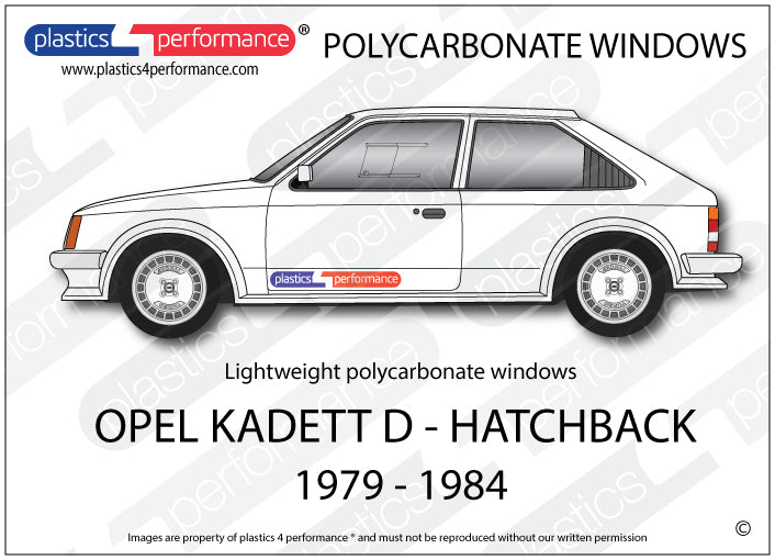 Vetri in Policarbonato per Opel Kadett D 3 Porte
