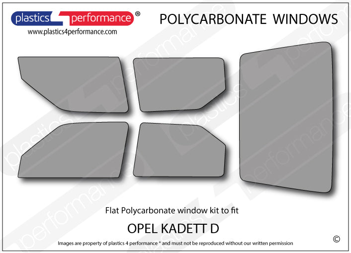 Carica immagine in Galleria Viewer, Vetri in Policarbonato per Opel Kadett D 3 Porte
