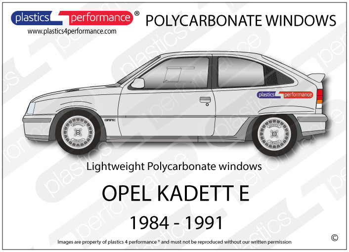Vetri in Policarbonato per Opel Kadett E 3 Porte