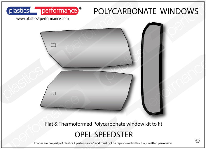 Carica immagine in Galleria Viewer, Vetri in Policarbonato per Opel Speedster
