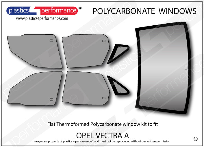 Vetri in Policarbonato per Opel Vectra A 4 Porte Berlina