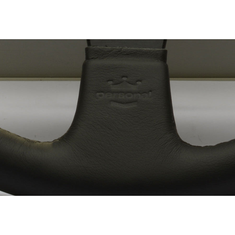 Volante Personal Thunder (350 mm) Pelle Nera & Pelle Blu Forata, Razze Nere