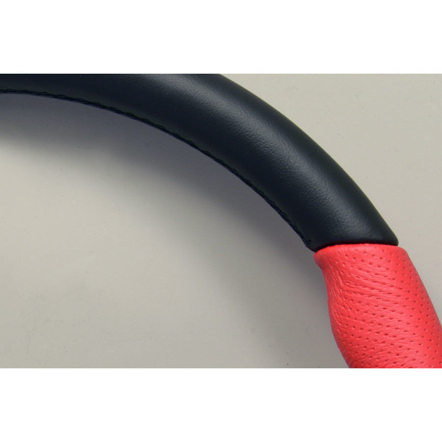 Volante Personal Thunder (350 mm) Pelle Nera & Pelle Rossa Forata, Razze Nere