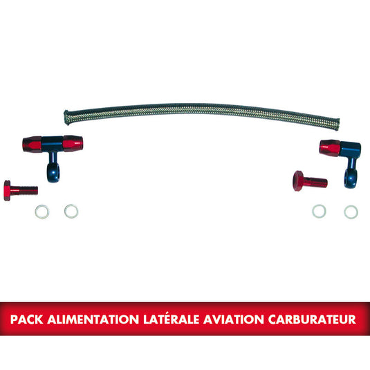 Pack alimentazione laterale in treccia aeronautica carburatore