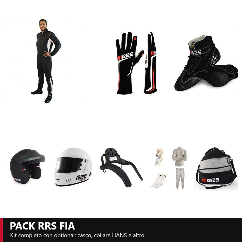 Carica immagine in Galleria Viewer, Pack Promozionale Equipaggiamento Pilota RRS FIA - kit completo con casco, collare HANS e sottotuta
