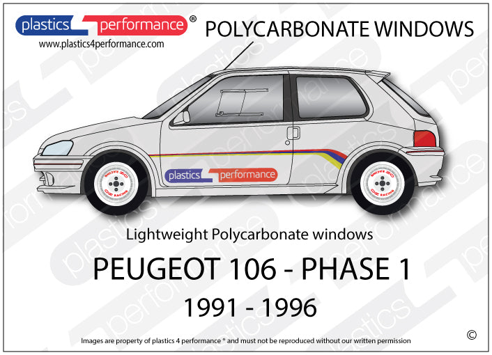 Carica immagine in Galleria Viewer, Vetri in Policarbonato per Peugeot 106 Fase 1 3 Porte
