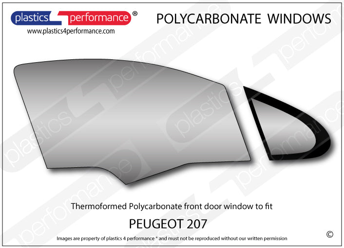 Vetri in Policarbonato per Peugeot 207 3 Porte