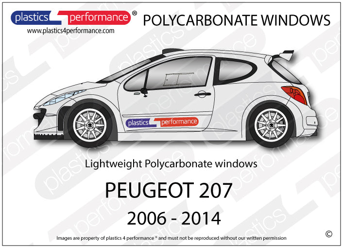 Carica immagine in Galleria Viewer, Vetri in Policarbonato per Peugeot 207 3 Porte
