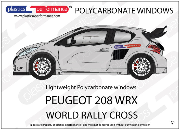 Carica immagine in Galleria Viewer, Vetri in Policarbonato per Peugeot 208 WRX
