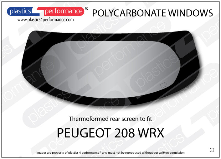 Vetri in Policarbonato per Peugeot 208 WRX