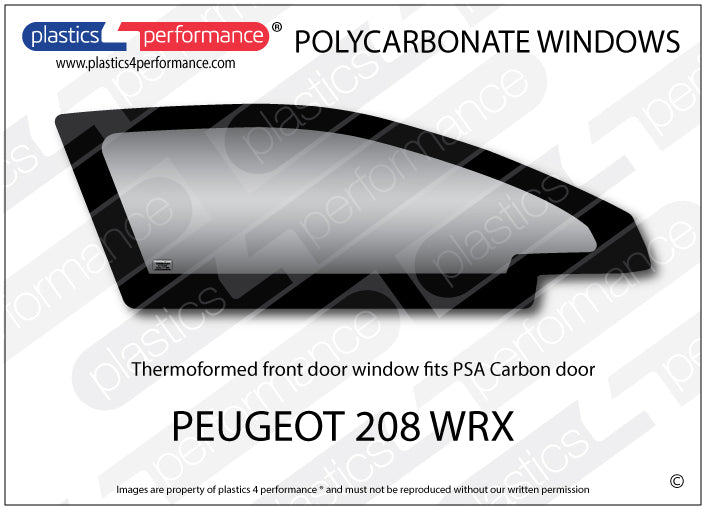 Vetri in Policarbonato per Peugeot 208 WRX