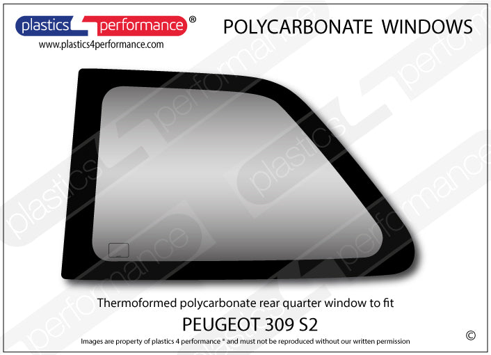 Vetri in Policarbonato per Peugeot 309 Fase 2 3 Porte