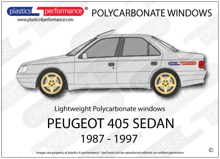 Vetri in Policarbonato per Peugeot 405 Berlina