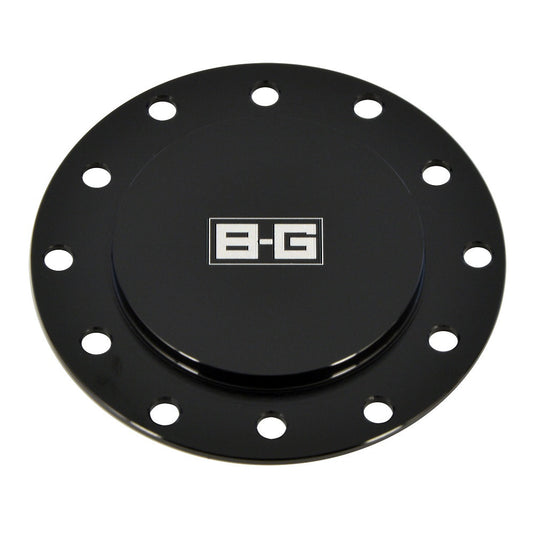 Piastra di chiusura in alluminio per pulsante clacson BG Racing (6x70mm - 6x74mm)