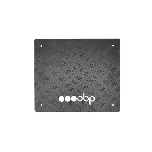 Poggiapiedo alluminio nero OBP piatto 312x365x3mm