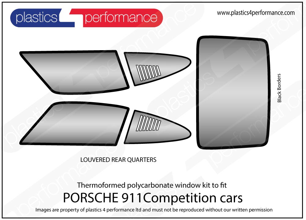 Vetri in Policarbonato per Porsche 911 Competizione (64-89)