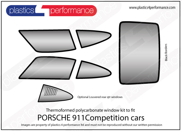 Carica immagine in Galleria Viewer, Vetri in Policarbonato per Porsche 911 Competizione (64-89)
