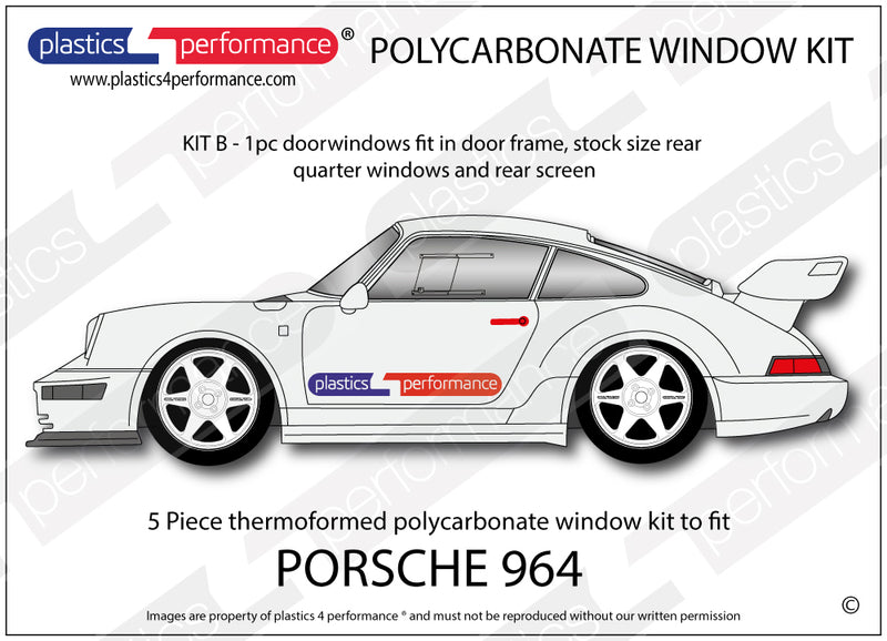 Carica immagine in Galleria Viewer, Vetri in Policarbonato per Porsche 911 (964)
