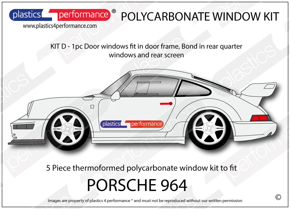 Vetri in Policarbonato per Porsche 911 (964)