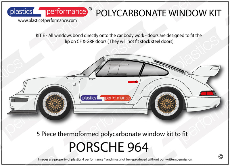 Carica immagine in Galleria Viewer, Vetri in Policarbonato per Porsche 911 (964)
