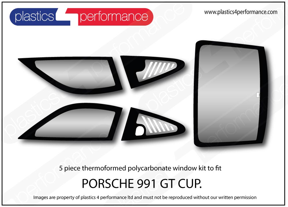 Vetri in Policarbonato per Porsche 911 GT3 Cup (991)