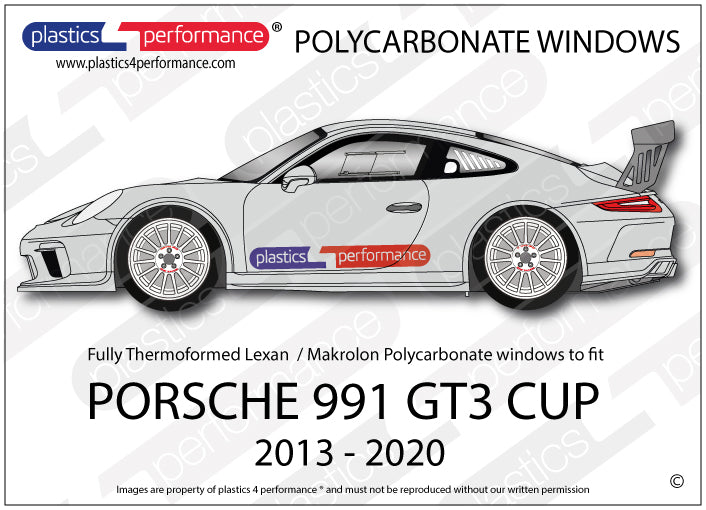 Vetri in Policarbonato per Porsche 911 GT3 Cup (991)