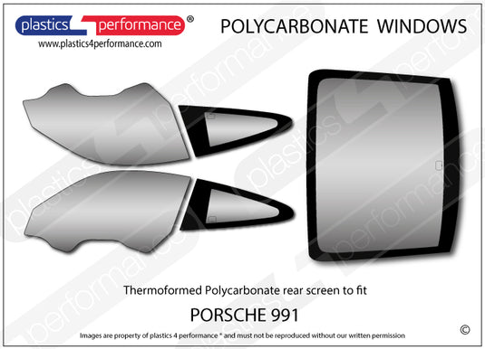 Vetri in Policarbonato per Porsche 911 (991)
