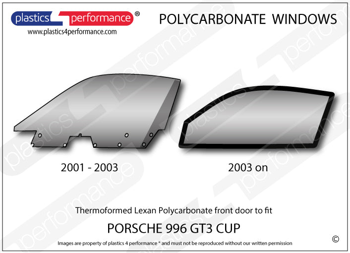 Vetri in Policarbonato per Porsche 911 GT3 Cup (996)