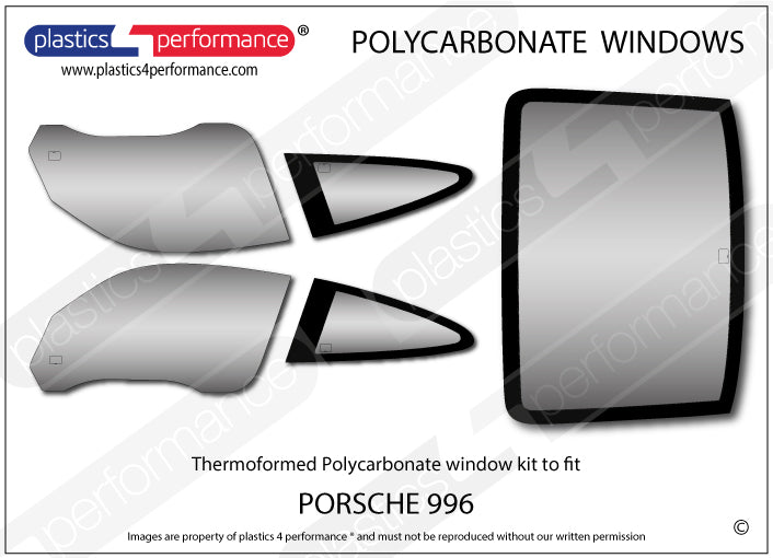 Carica immagine in Galleria Viewer, Vetri in Policarbonato per Porsche 911 (996)
