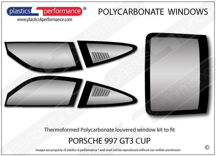Vetri in Policarbonato per Porsche 911 GT3 Cup (997)