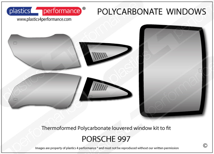Carica immagine in Galleria Viewer, Vetri in Policarbonato per Porsche 911 (997)
