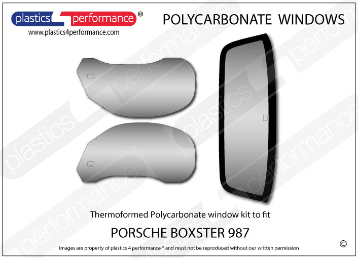 Carica immagine in Galleria Viewer, Vetri in Policarbonato per Porsche Boxster (987)
