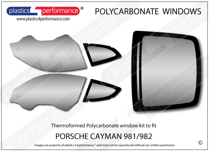 Vetri in Policarbonato per Porsche Cayman (981)