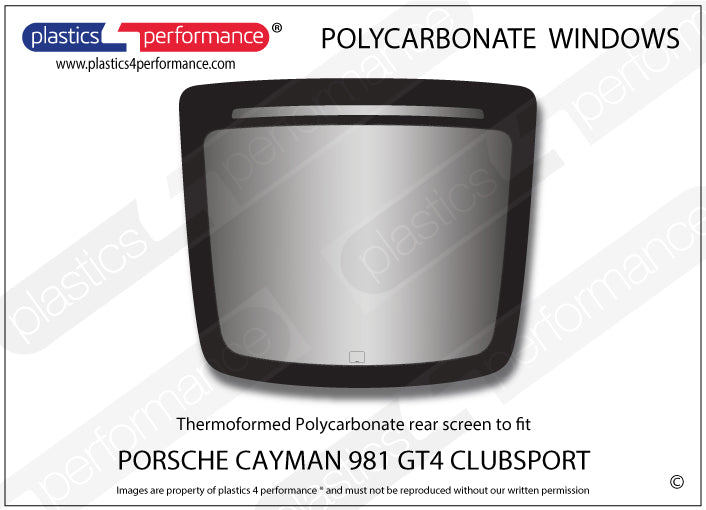 Vetri in Policarbonato per Porsche Cayman GT4 Clubsport (981)