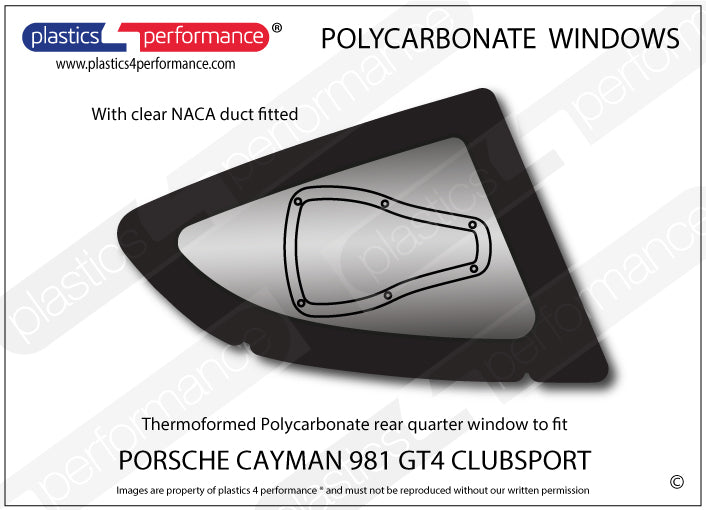 Vetri in Policarbonato per Porsche Cayman GT4 Clubsport (981)