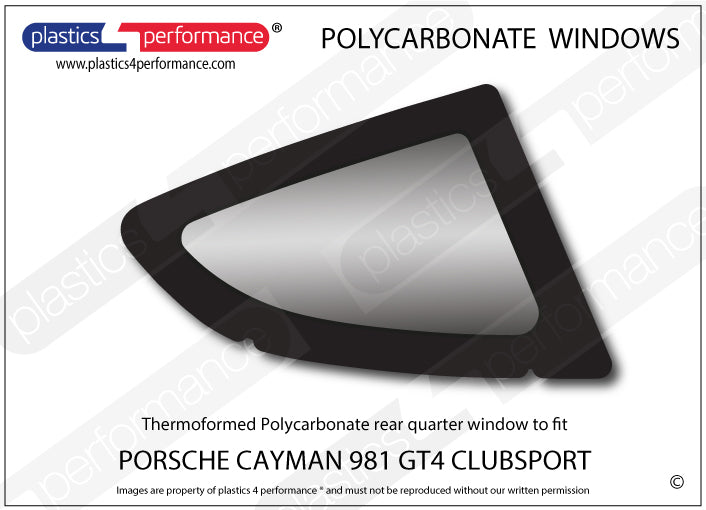 Carica immagine in Galleria Viewer, Vetri in Policarbonato per Porsche Cayman GT4 Clubsport (981)

