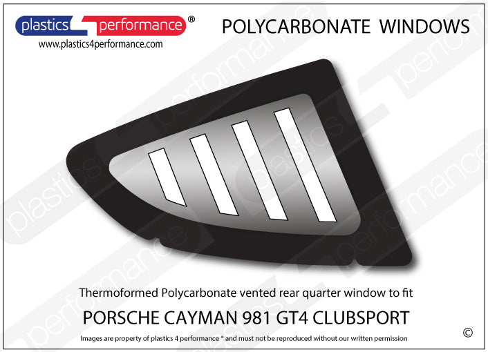 Carica immagine in Galleria Viewer, Vetri in Policarbonato per Porsche Cayman GT4 Clubsport (981)
