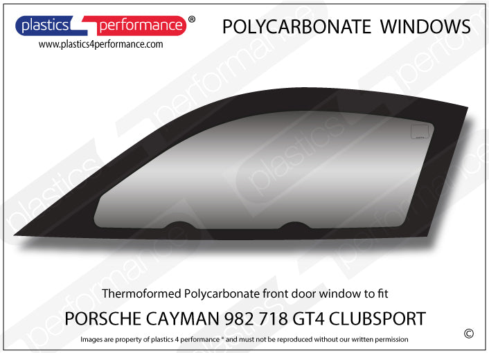 Vetri in Policarbonato per Porsche 718 Cayman GT4 Clubsport (982)