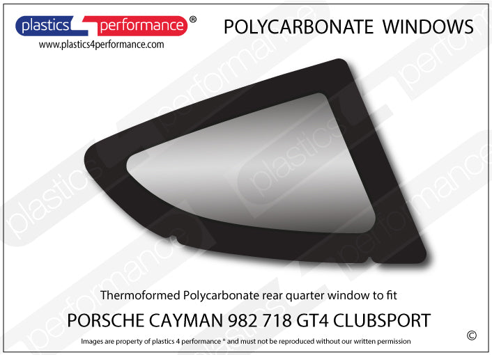 Vetri in Policarbonato per Porsche 718 Cayman GT4 Clubsport (982)