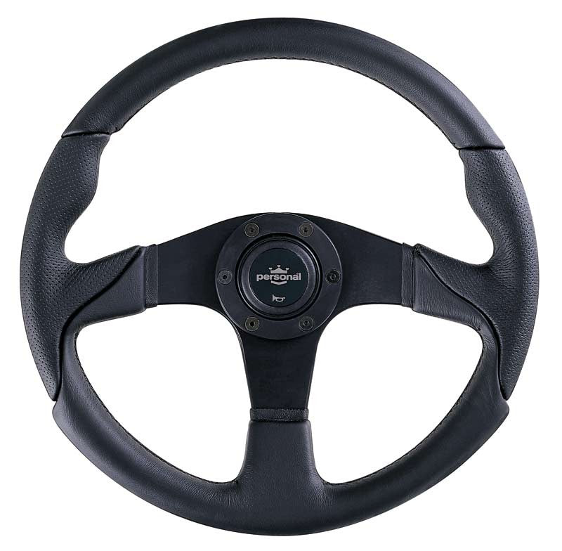 Volante Personal Thunder (350 mm), Pelle Nera, Razze Nere
