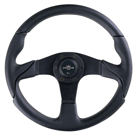 Volante Personal Thunder (350 mm), Pelle Nera, Razze Nere