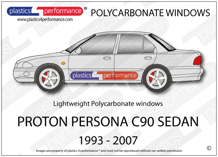 Vetri in Policarbonato per Proton Persona C90 Berlina