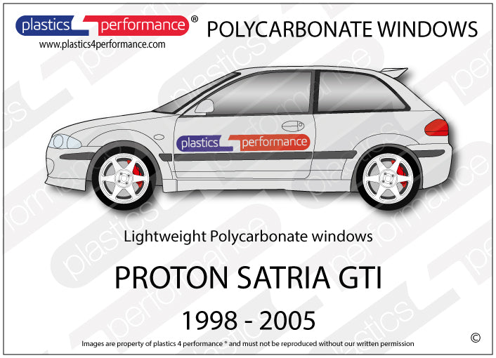 Carica immagine in Galleria Viewer, Vetri in Policarbonato per Proton Satria GTI / Persona Compact
