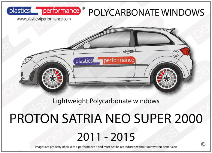 Carica immagine in Galleria Viewer, Vetri in Policarbonato per Proton Satria Neo Super 2000
