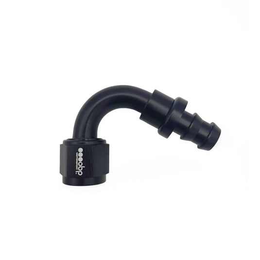 Raccordo femmina push lock 120° OBP nero