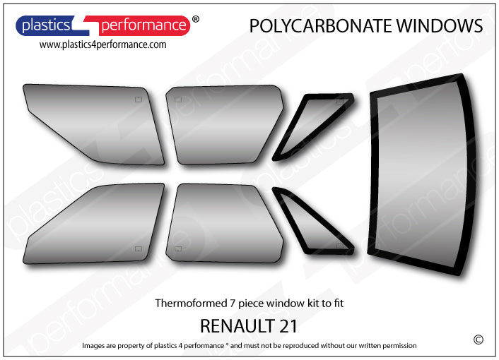 Carica immagine in Galleria Viewer, Vetri in Policarbonato per Renault 21
