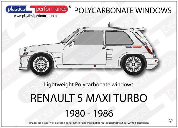 Carica immagine in Galleria Viewer, Vetri in Policarbonato per Renault 5 Maxi Turbo
