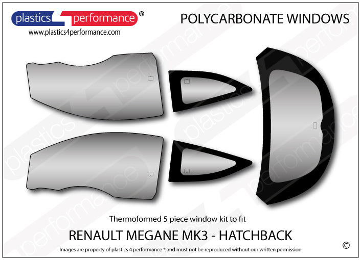 Vetri in Policarbonato per Renault Megane 3