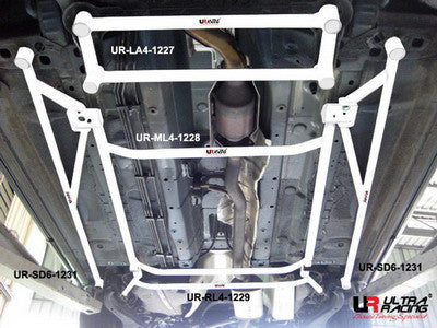 Rinforzo in H/ barra di struttura anteriore Nissan X Trail 2.0 08+ 4 punti