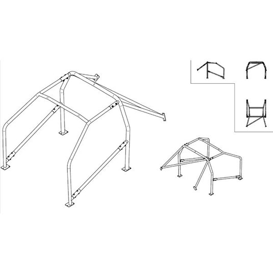 Roll Bar di sicurezza Sparco Peugeot 206 dopo Settembre 1998 6 punti 23kg